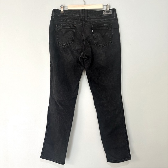 Levi’s Flatter & Flaunt Skinny Leg Black Denim Jeans Size 12 - Picture 2 of 15